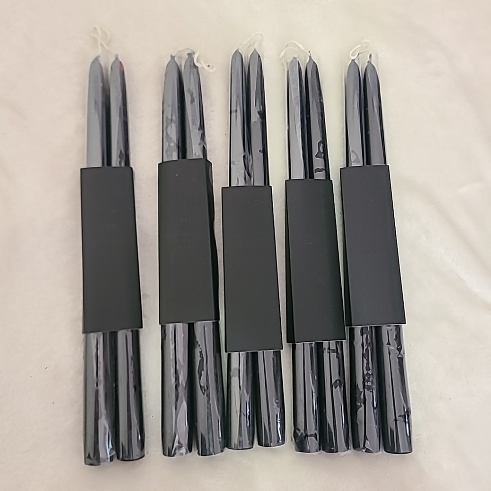 Lot Of 5 CB2 Black Taper Candle 2pcs Each Bougie